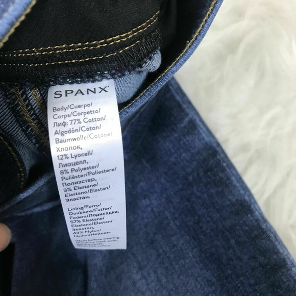 NWT Spanx Crop Flare Denim Jean Leggings Pants - Picture 7 of 8